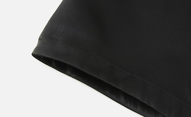 ZHUCHONGYUN black half sleeved crew neck top-CUB.