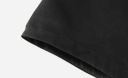 ZHUCHONGYUN black half sleeved crew neck top-CUB.