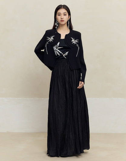 HECO spring embroidery acetate hemp short jacket women - gift.