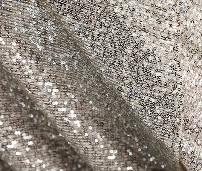 DOLLY Elegant Deep V-Neck Long Sleeve Sequin Fish Tail Long Banquet Dress-MAIA