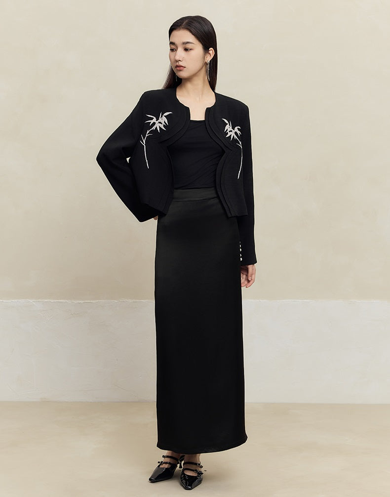 HECO spring embroidery acetate hemp short jacket women - gift.