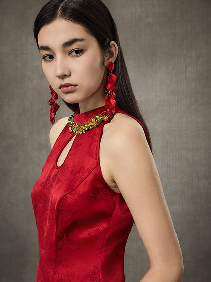 HECO Hollow Lace Temperament Off-the-shoulder Vest- WHOLE.