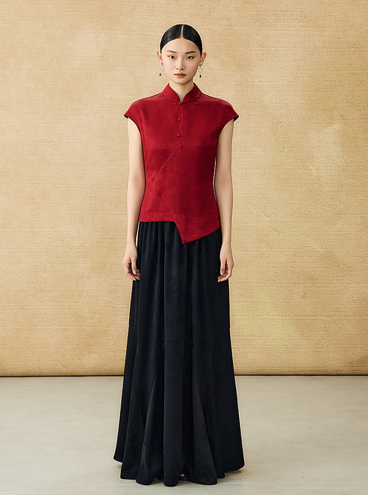 HECO Chinese Style Improved Small Stand Collar Shirt - HEAT .