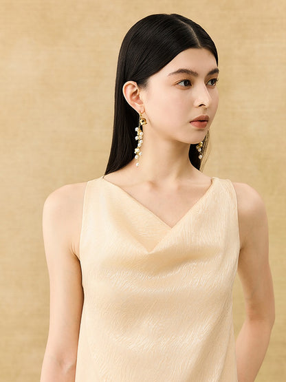 HECO Chinese back cross pearlescent vest top suspenders - COLAR.