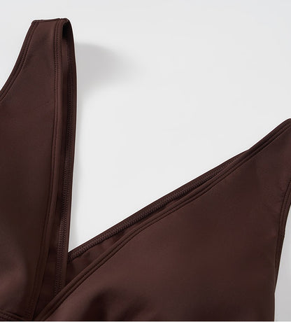 COMME MOI  sexy lace-up big backless one-piece swimsuit - ELINA.