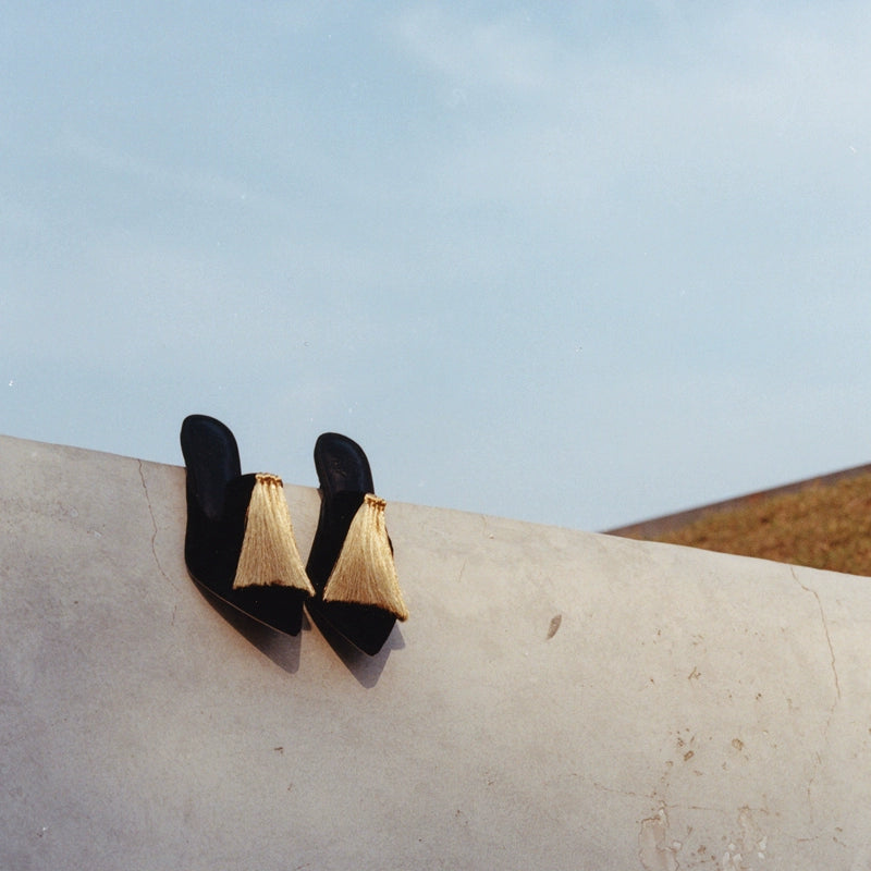 B-FEI spring and summer velvet vintage heels-ANNIE.
