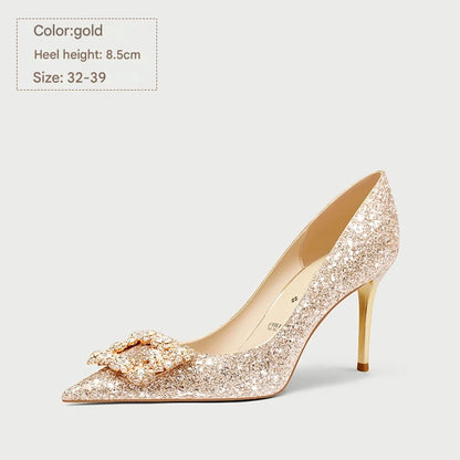 PJJUU He Xiu thick high heels - MORAL.