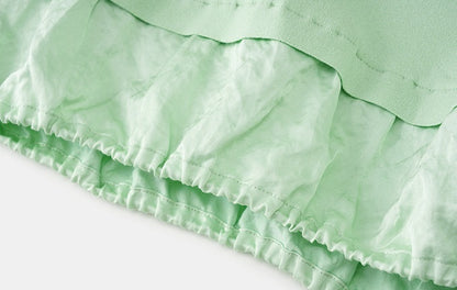 ZHUCHONGYUN collar silk loose top with short sleeves-MASA.