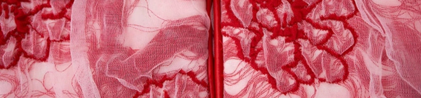 HECO embroidery mesh cardigan long sleeve jacket women - man.