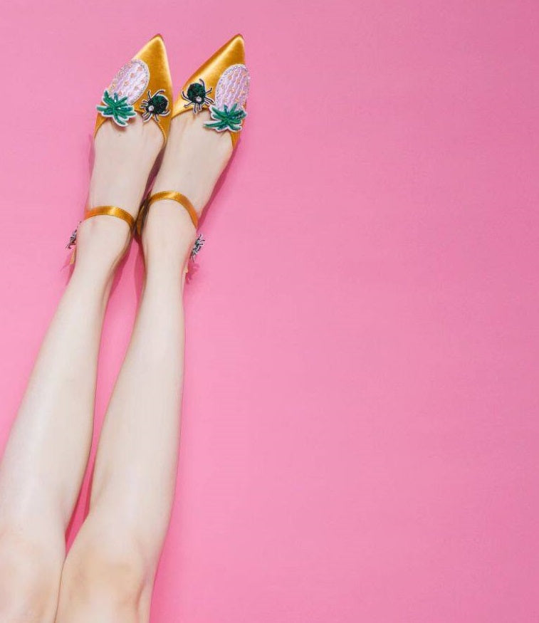 B-FEI pineapple summer pointed-toe flat sandals-RUTH.