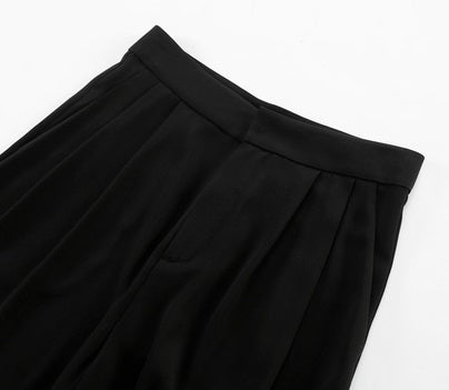 COMME MOI  Black wide-leg women's pants - ELLA.