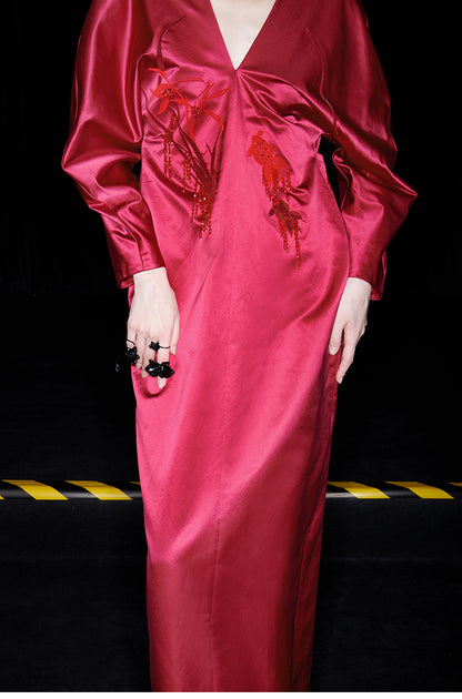 M essential Mackay designer Goldfish Beaded red dress - Rebel.