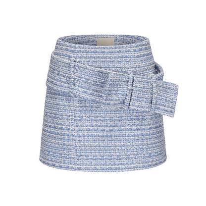 ATELIER MISS LU ribbon bias belt design mini-fragrance skirt - WISDOM.