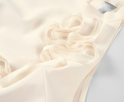 COMME MOI Lv Yan Designer Summer New Dribble Halterneck Dress Set - POSEY.