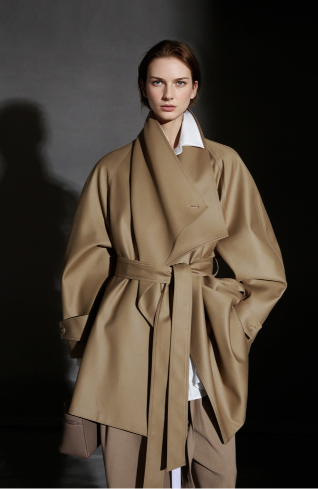 PIAOIN Silhouette design short windbreaker women's luxury jacket commuter-JEAN