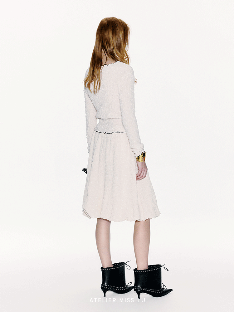ATELIER MISS LU Bubble Texture Bud Skirt - ESCAPE.