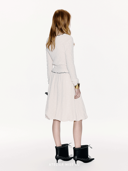 ATELIER MISS LU Bubble Texture Bud Skirt - ESCAPE.