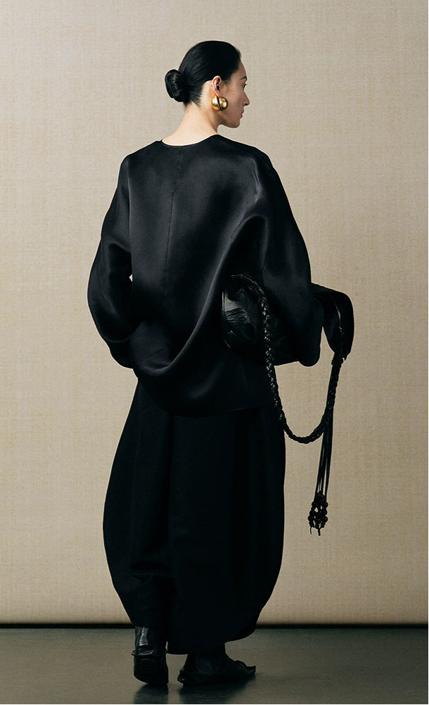 ZHUCHONGYUN slanted V-neck natural drape midi jacket-KALLEN.