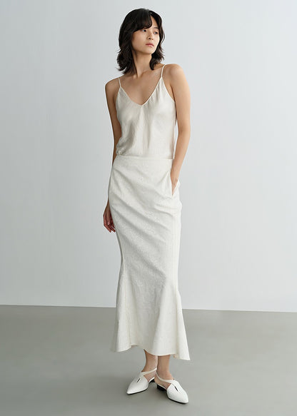 COMME MOI Lu Yan Designer Women's Full Acetate Texture Fashion V-Neck Sling - JAMES.