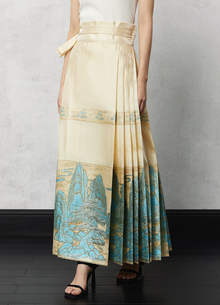 HECO weaving Jinshan jacquard horse face long skirt women - vin.
