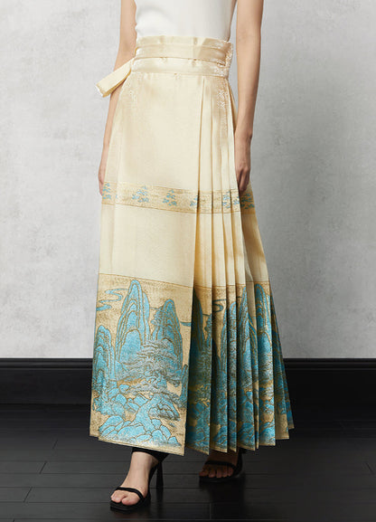 HECO weaving Jinshan jacquard horse face long skirt women - vin.