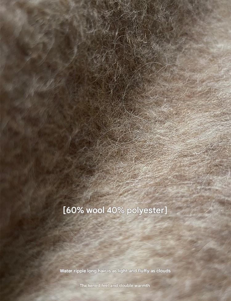 LE VENT&TES AILES French luxury fine long color-block wool coat -ALEC.