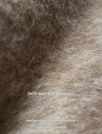 LE VENT&TES AILES French luxury fine long color-block wool coat -ALEC.