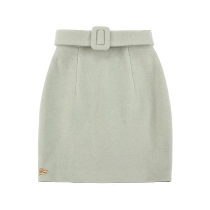 Le Palais Vintage Elegant cropped jacket with large lapel + high-waisted corporate hip suit skirt-Merritt.