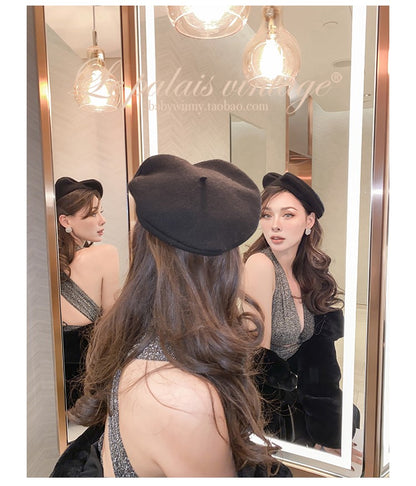 Le Palais Vintage Black Long Sleeves Short Faux Fur Coat and Dinner Skirt Suit-Selena.