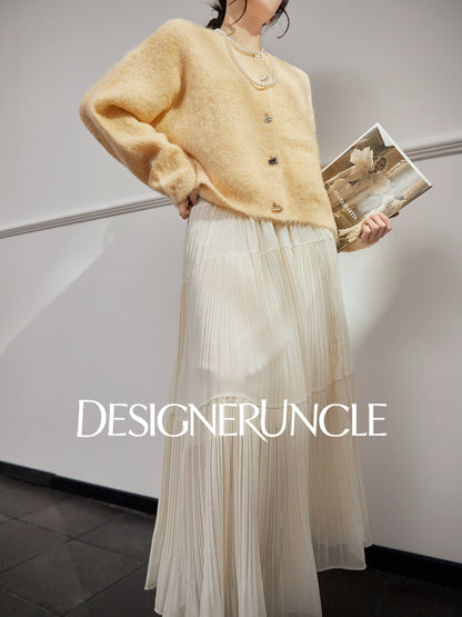 DGU "Suying" gray wool knitted sweater commuting slimming versatile top - EVID.