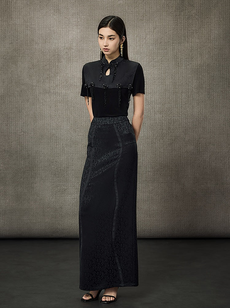 HECO Rose Crystal Tassel Shawl Women's Top - SURROUND.