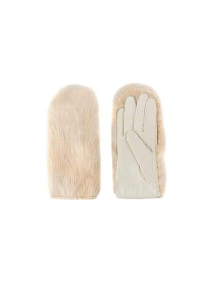 AtelierMissLu Fall/Winter 2024 Faux Fur Stitching Design Styling Gloves - PRINCE