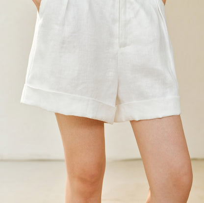 WANGXO | Pure Natural Linen Old Money Style Versatile Shorts -LUMA