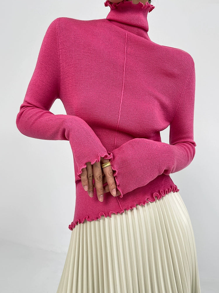 Huanzi custom turtleneck pullover knitted sweater autumn winter - Bililly