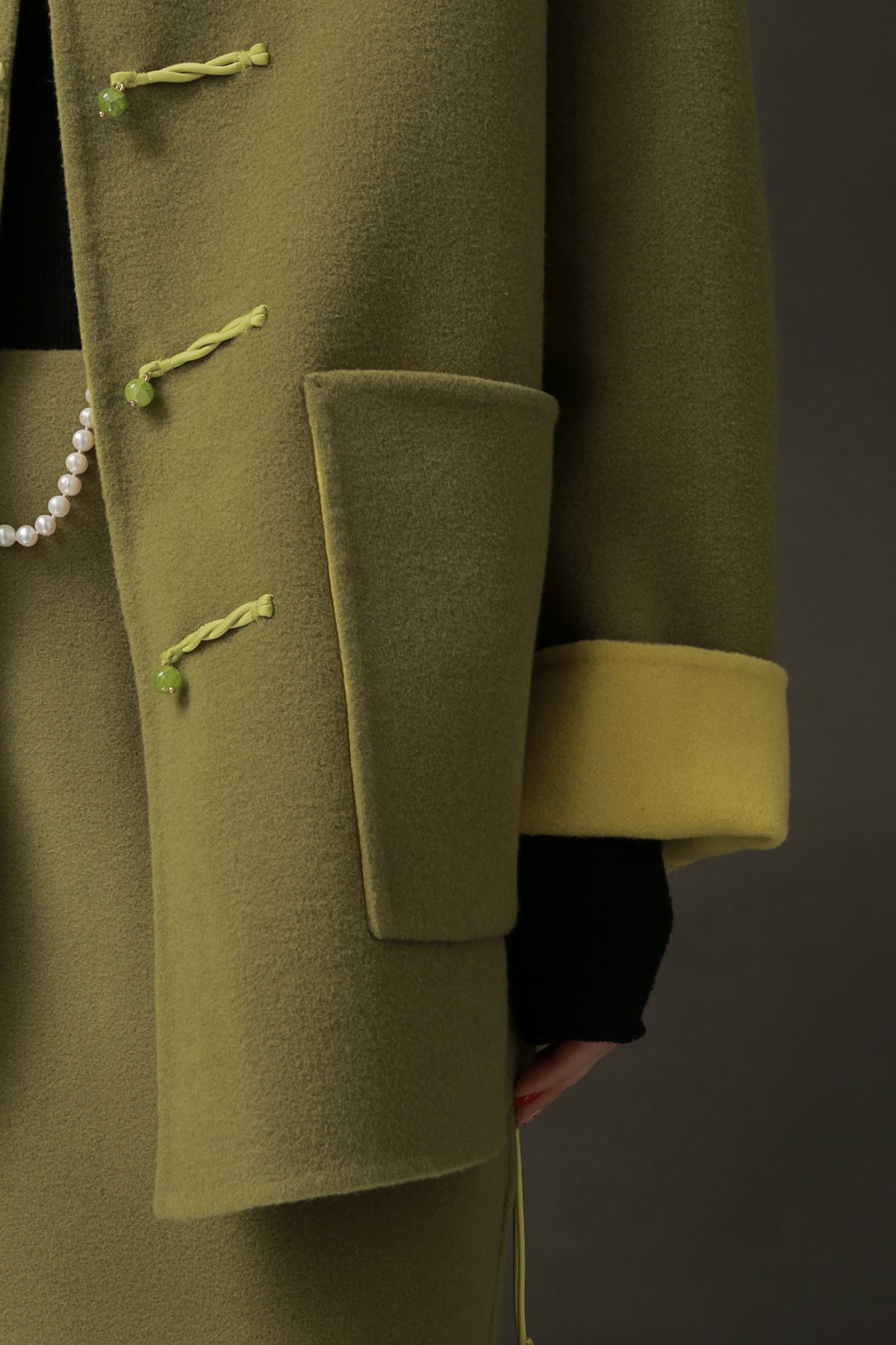 PIAOIN Elegant niche national style design sense woolen jacket -SENA