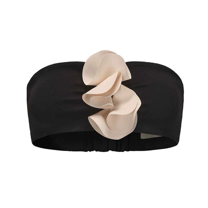 ATELIER MISS LU Three-dimensional Orchid Patch Bandeau Top - MATHEW.