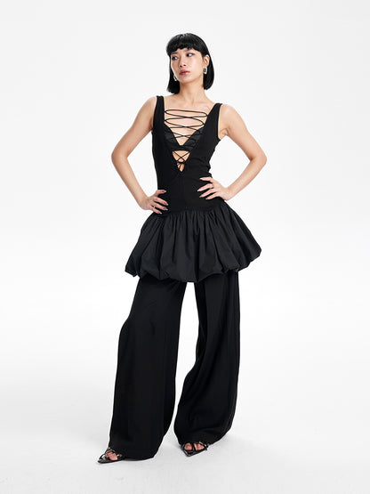 TINY IN vest-style dress with ballerina-style sleeveless slim ties-PIPO