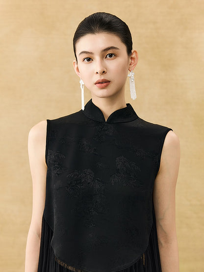 HECO New Chinese Acetate Jacquard Mesh Stitching T-Shirt - ANGEL.