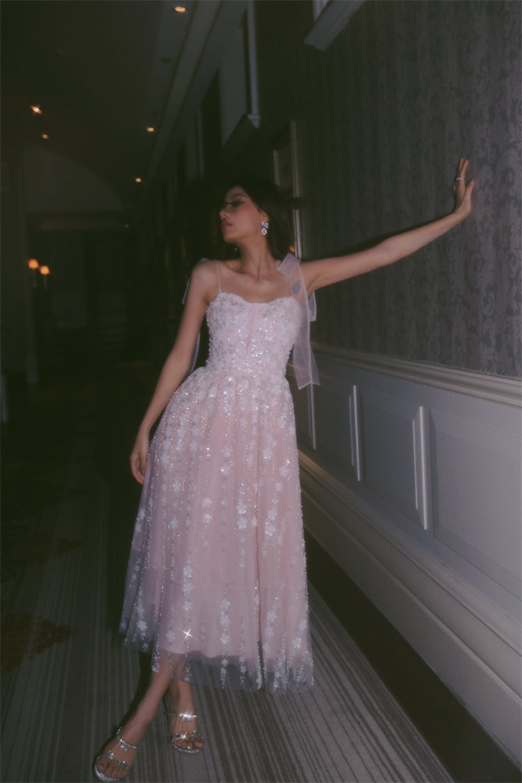 Wardrobes by Chen Luxury Pastel Pink beaded Sleeveless tulle bridal Dress-Khris