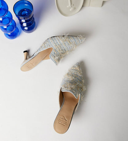 B-FEI heel mules pointed slippers-HAVI.