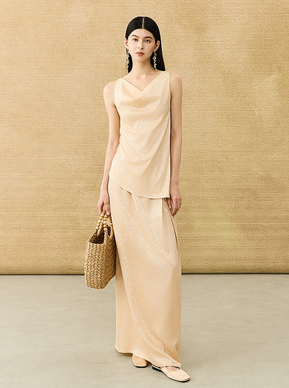 HECO Chinese back cross pearlescent vest top suspenders - COLAR.