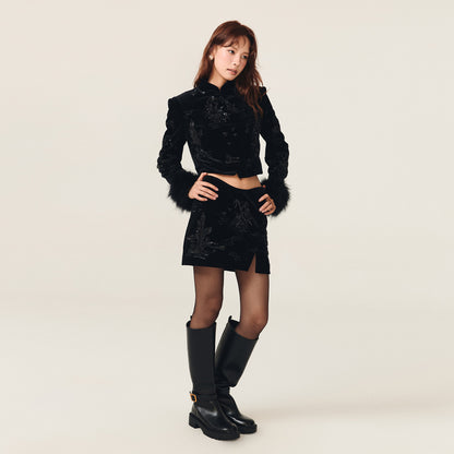 FAME Pavilion Heavy Industry Embroidery Short Skirt- BROOKE