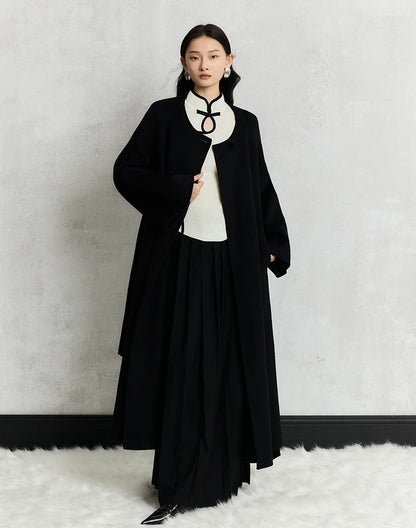 HECO Cheongsam Collar Hollow Buckle red black apricot Knitwear Slim Bottom - whom.