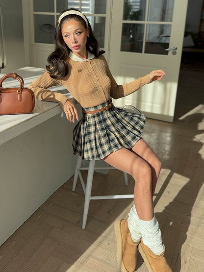 le palais vintage slim long sleeve sweater-BEA.