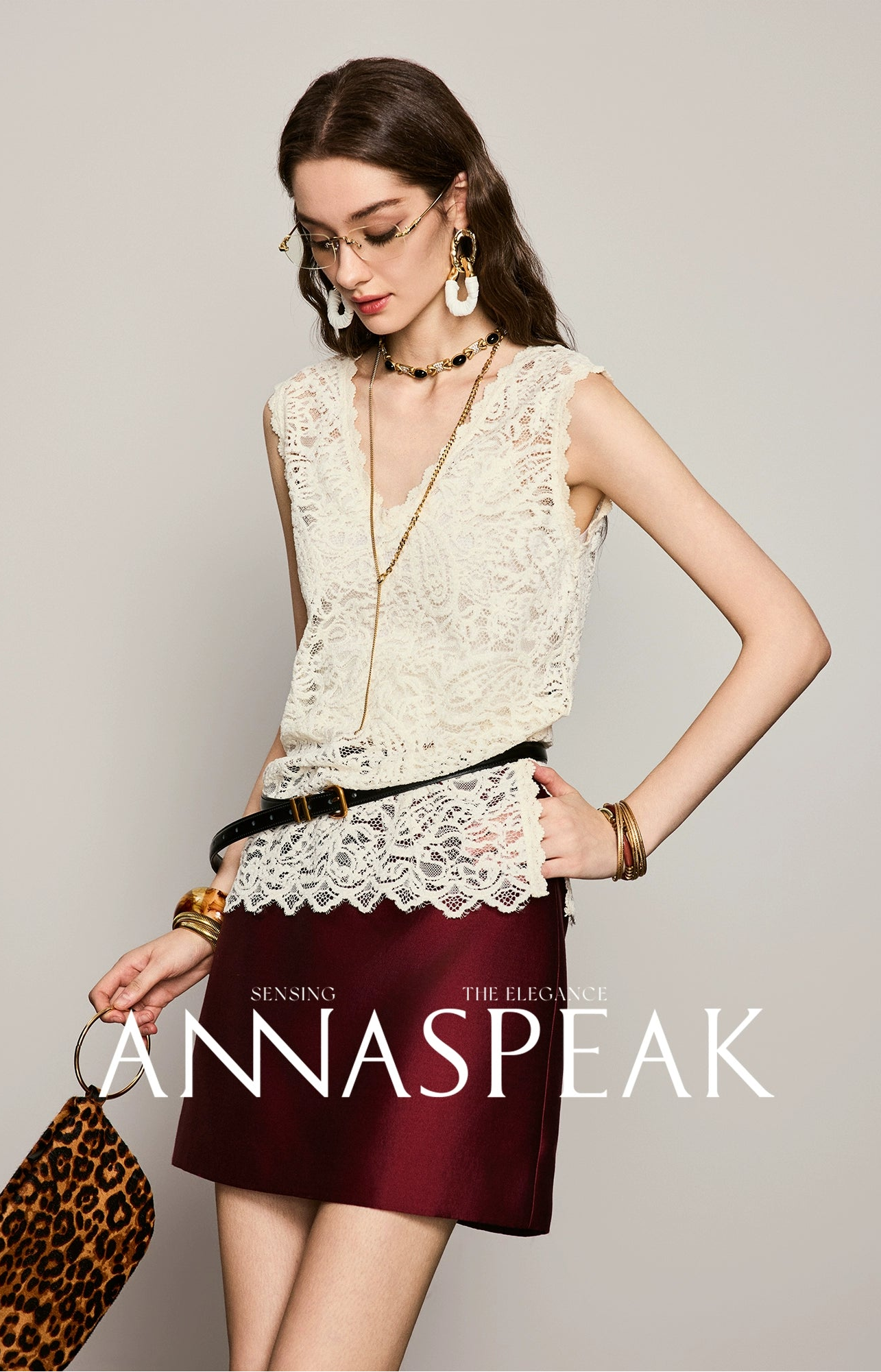 ANNASPEAK versatile chenille velvet lace custom lace dress vest-MAC.