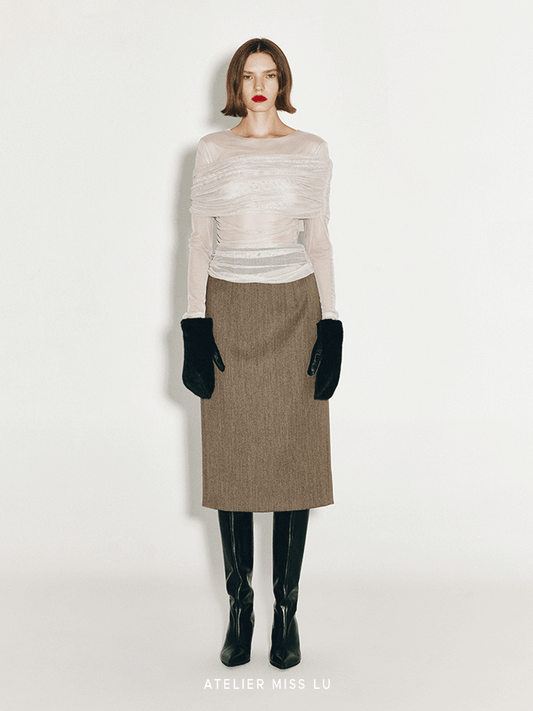 AtelierMissLu Fall/Winter 2024 faux fur stitching design styling Gloves - PHILIPS