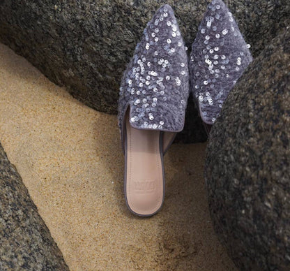 B-FEI pointed toe half slipper-RENG.