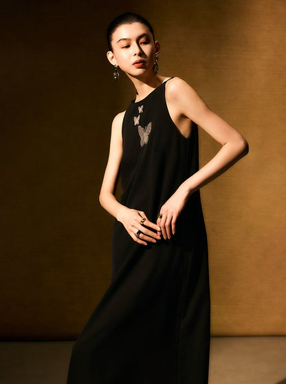 HECO Chinese style butterfly bead embroidered women's long skirt - CLOAK.