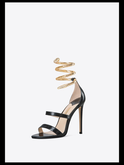 Fabfei gold high heeled sandals  - Jida
