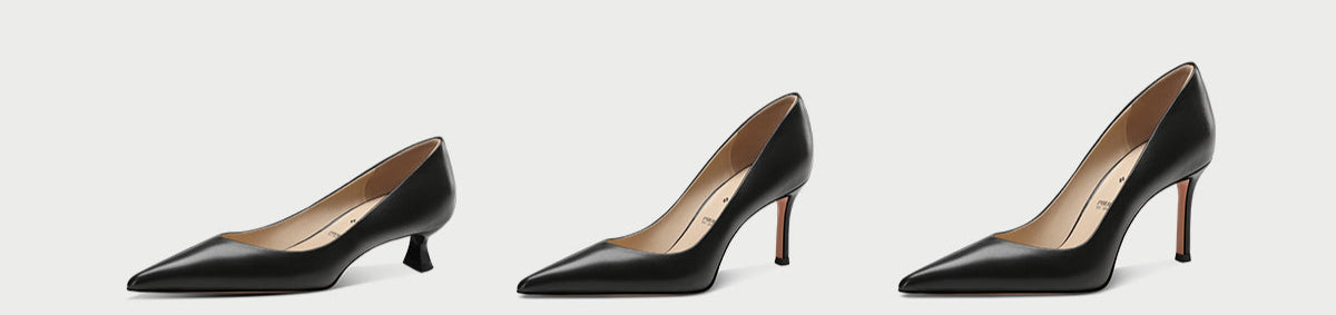 Pjjuu Black Professional Soft Leather Women's Stiletto pumps - DANIEL